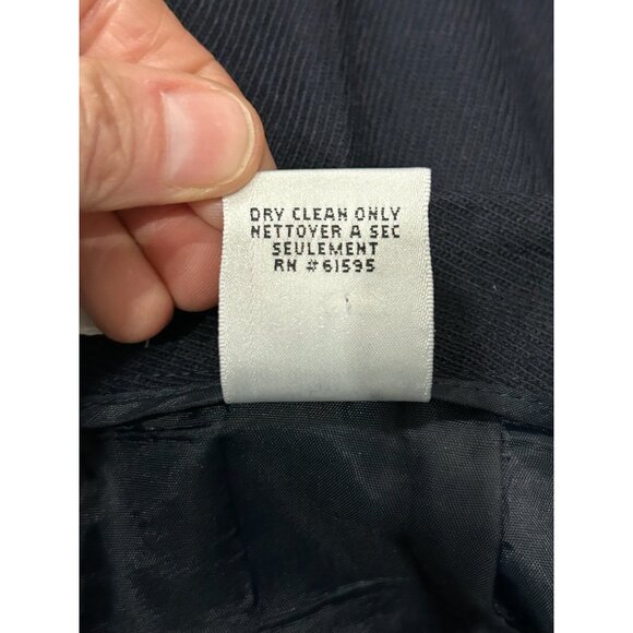 Talbots Petites Navy Worsted Wool Womens Pleated Trousers Size 10 - Picture 8 of 9